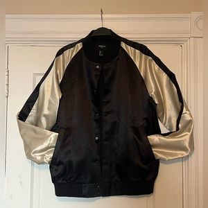 Black and Gold Bomber Jacket